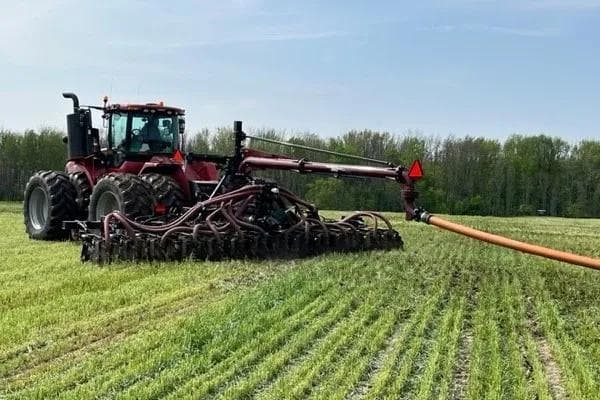 Low-disturbance manure injection equipment to help bring nutrients to the root zone 