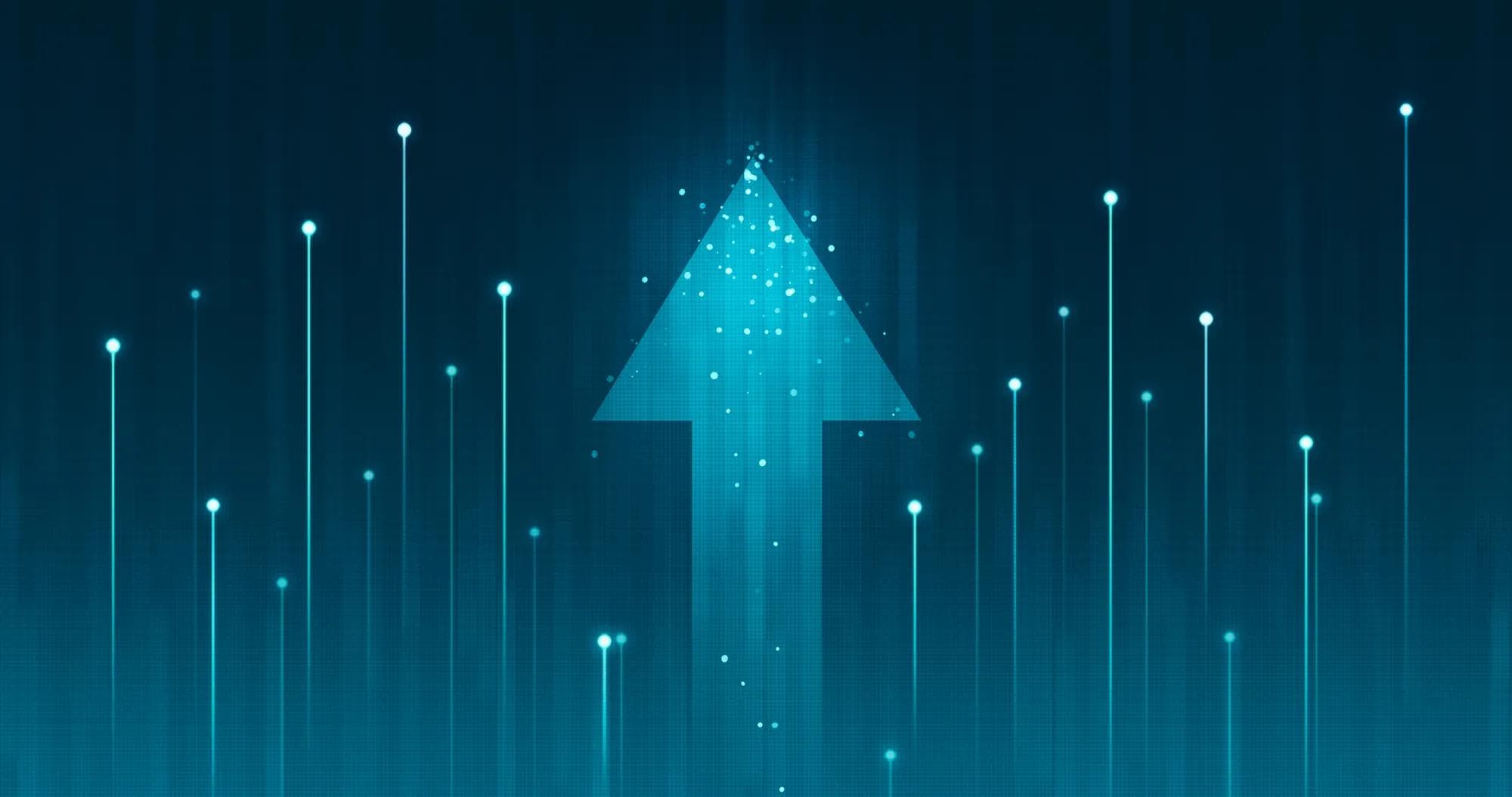 Growth arrow up and progress success business skill increase improvement graph 