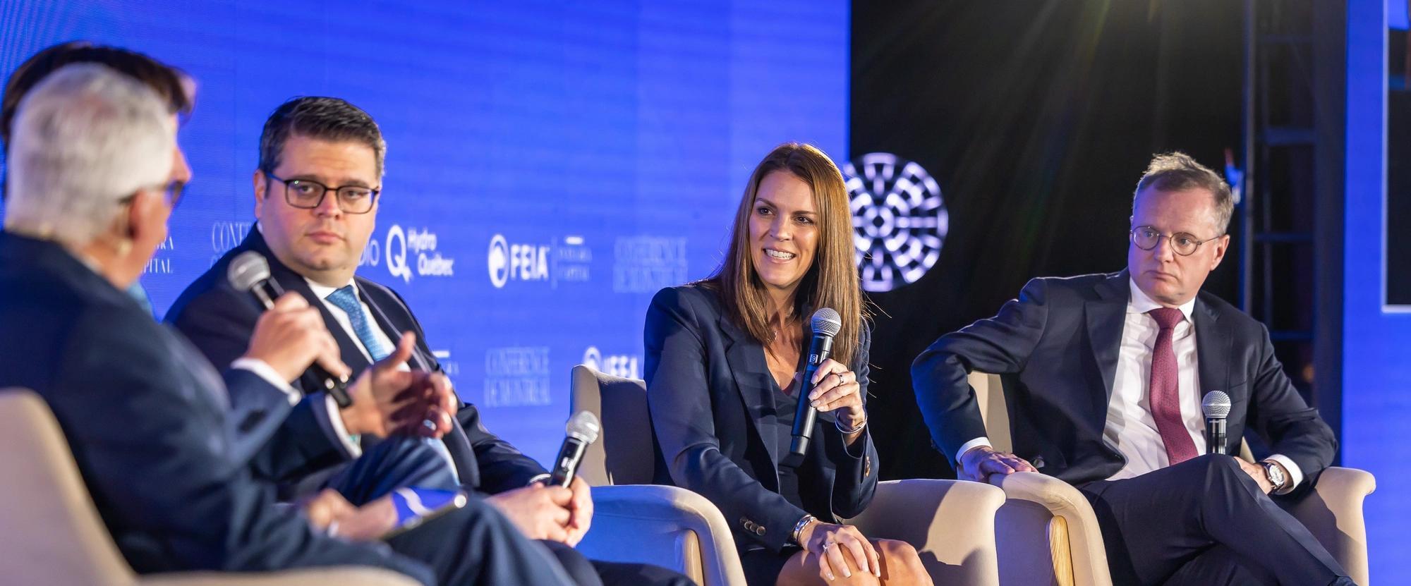 Kristin Milchanowski speaking at the Conference de Montréal 