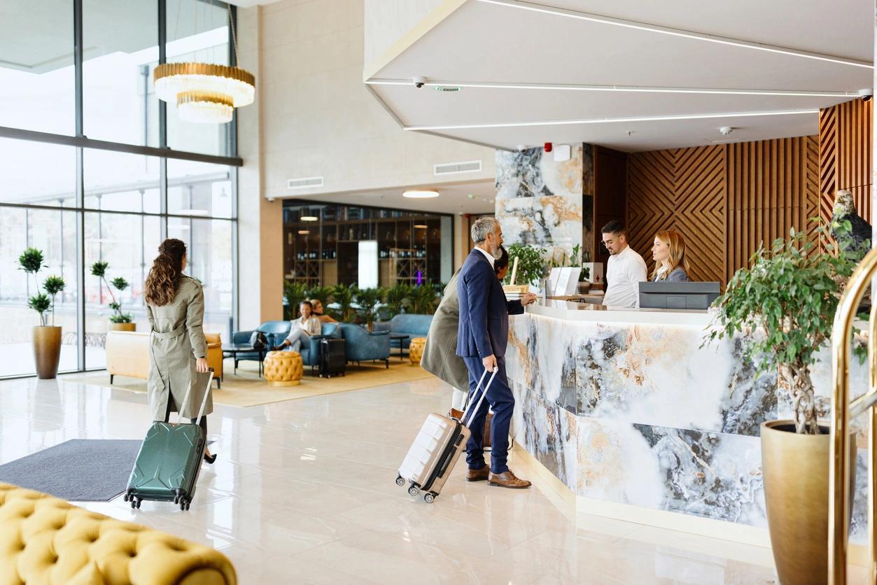 Reception Of A Luxury Hotel Stock 