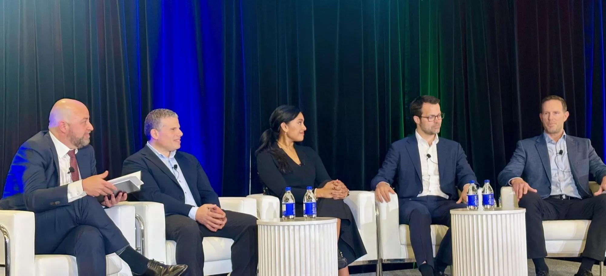 Giancarlo DiZazzo, Head of Sponsor Finance, BMO Commercial Bank, Canada moderates a discussion on private equity trends at the 23rd Annual Capital Connection Conference. 