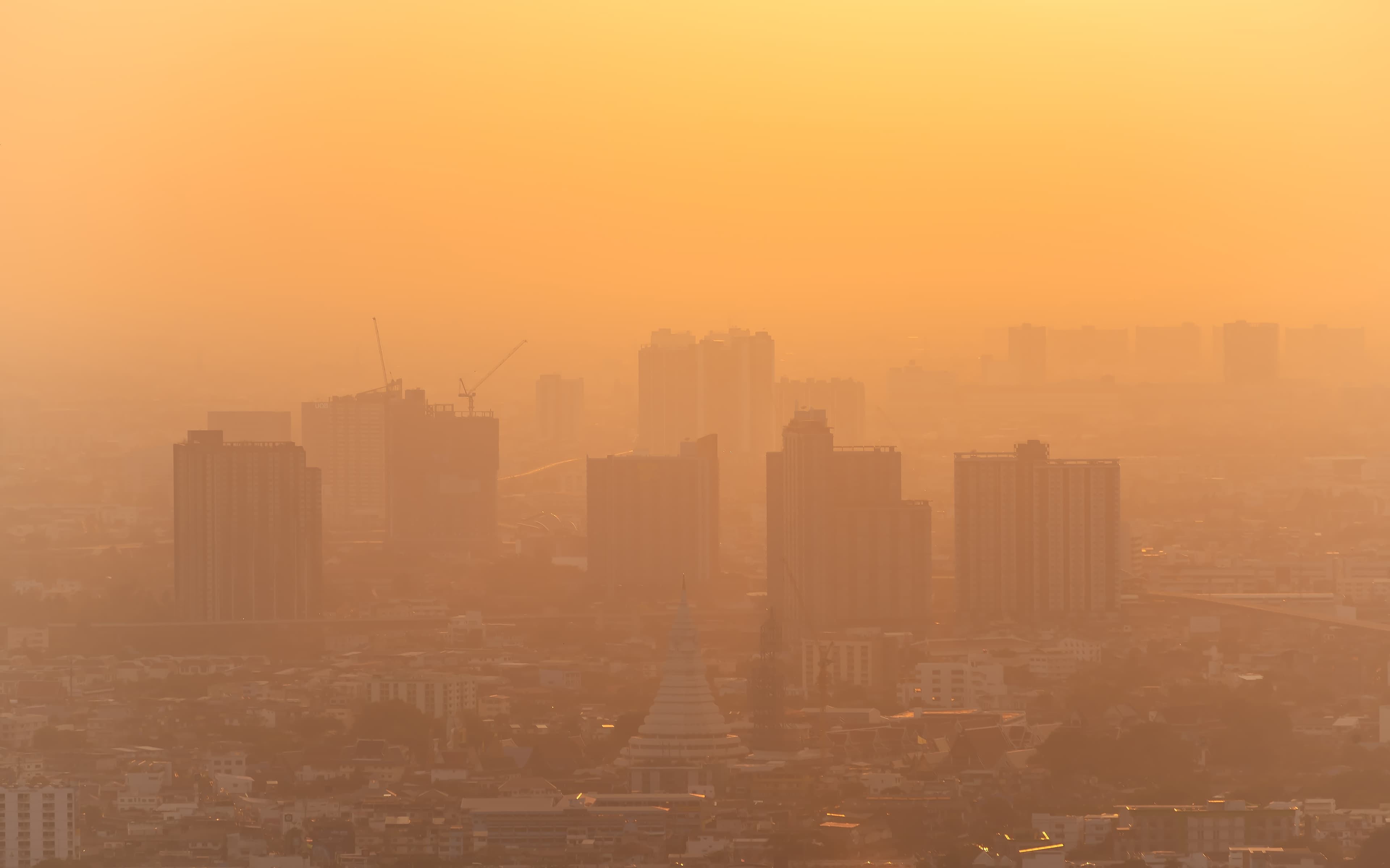 Hazy skyline