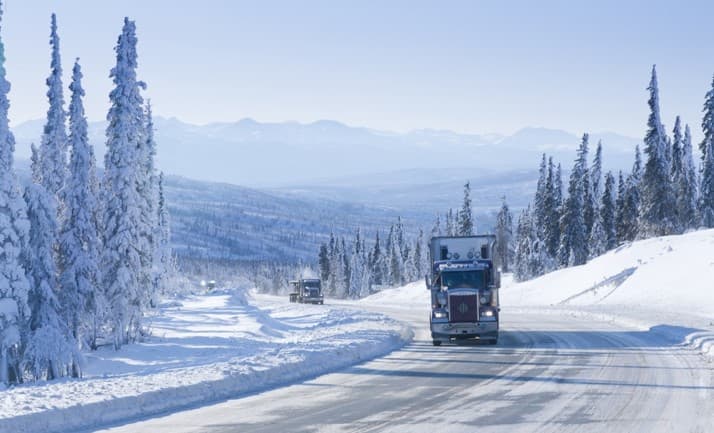 Truck in winter