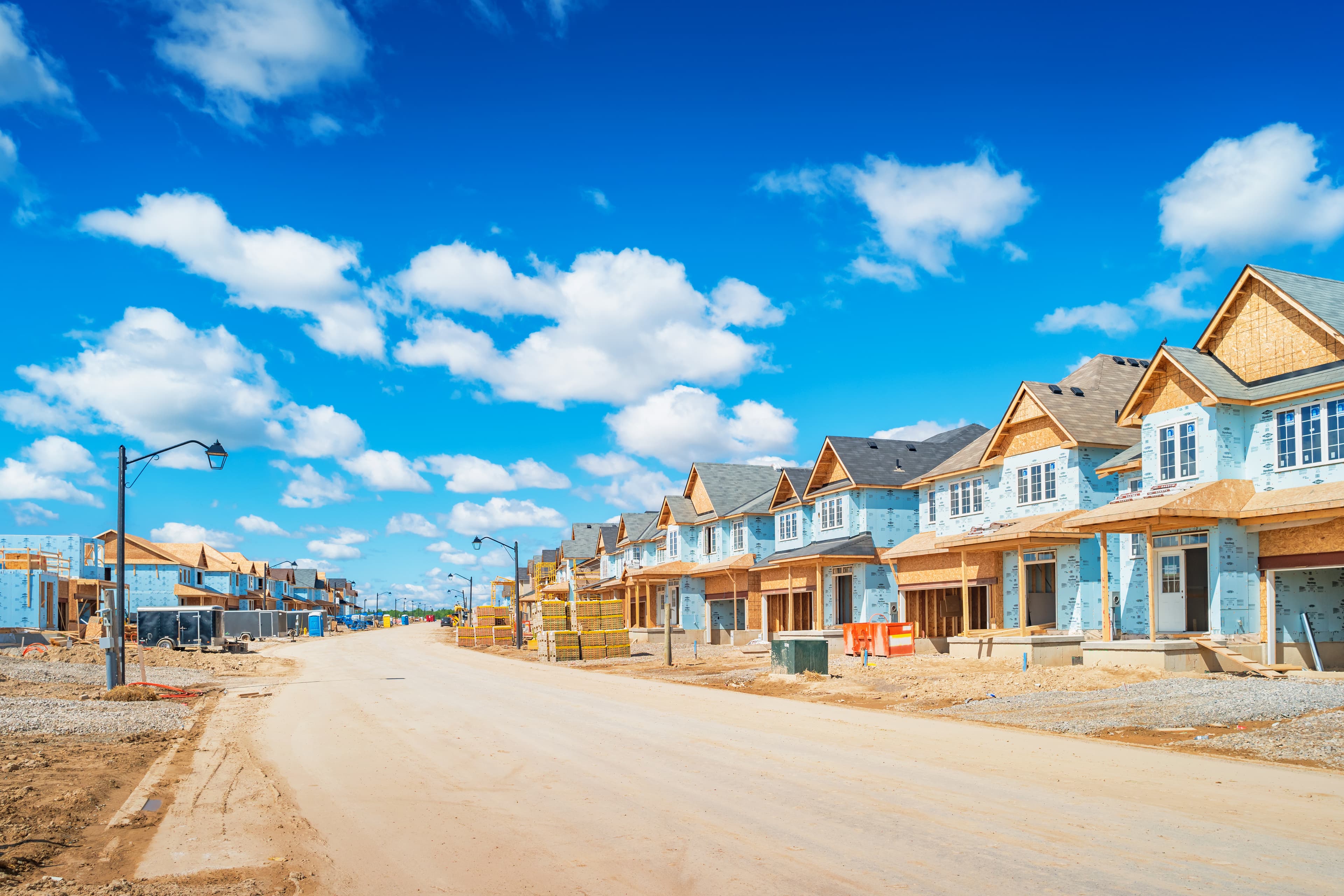 Houses are under construction