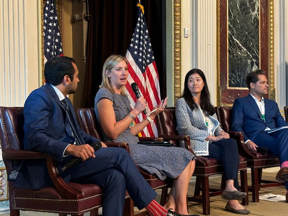 BMO’s Leah Turnbull speaks on a panel about ESOPs and access to capital at the White House