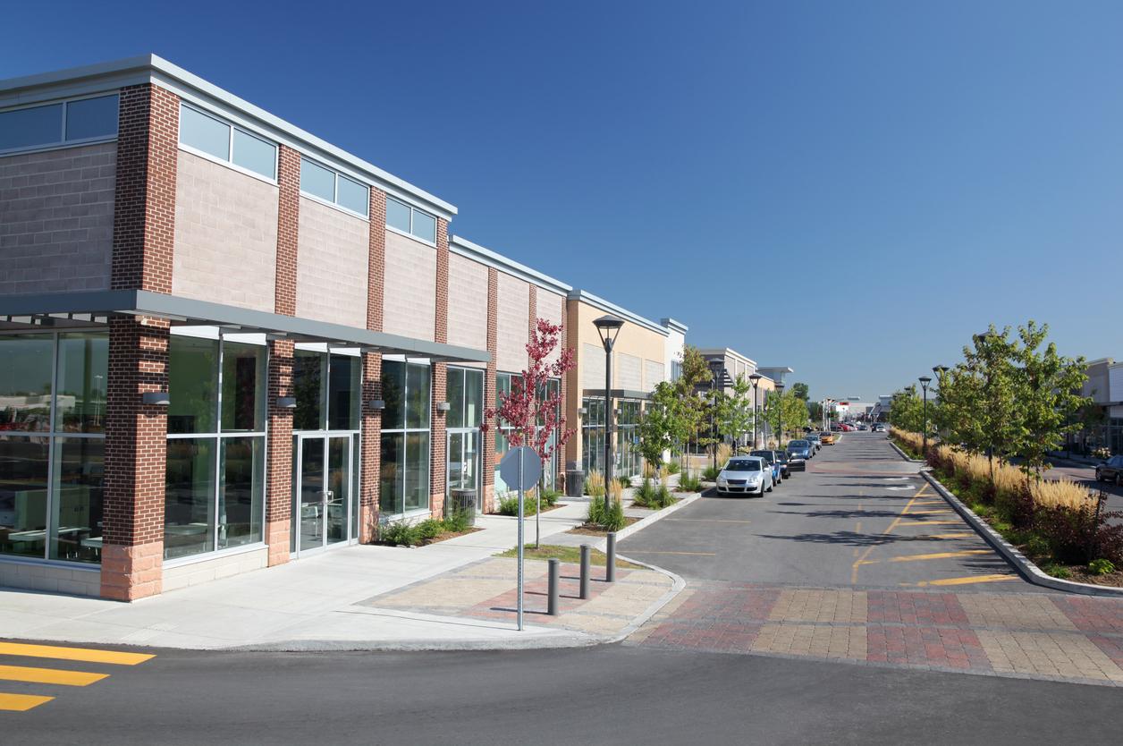 Modern commercial avenue