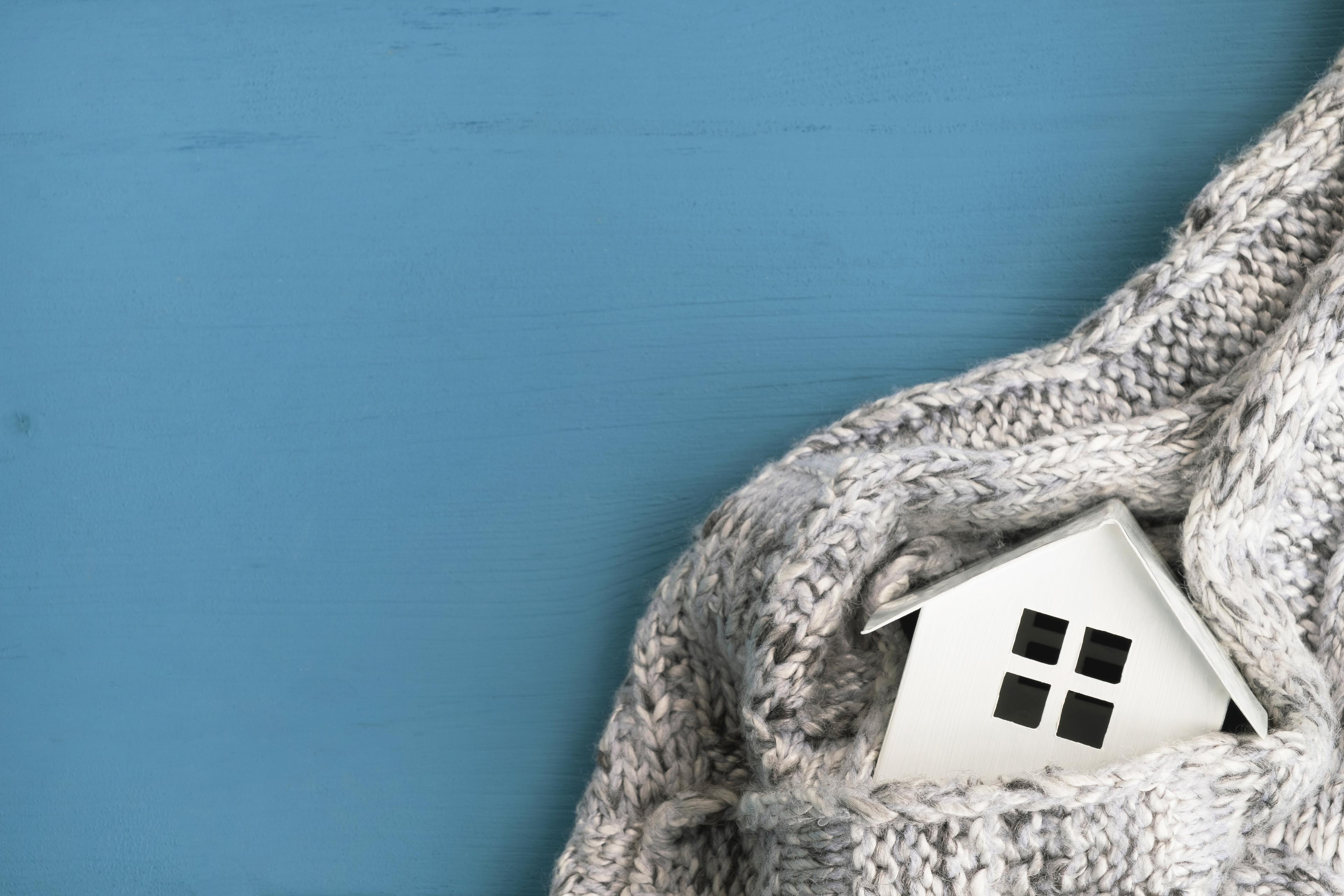 House within blanket