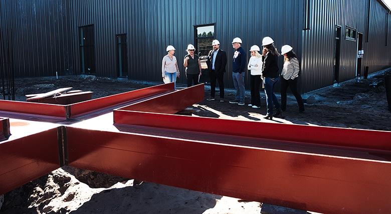 Jeremy Moore on construction site of Church of Eleven22