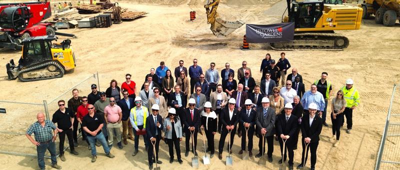 Nadim Hirji, BMO Commercial Bank’s Real Estate Finance team and clients at the Listowel Groundbreaking