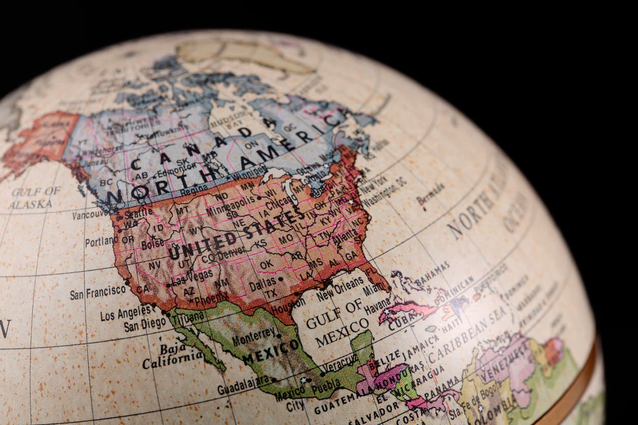 Globe of North America