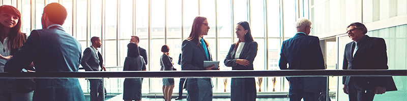 Business people in the office lobby