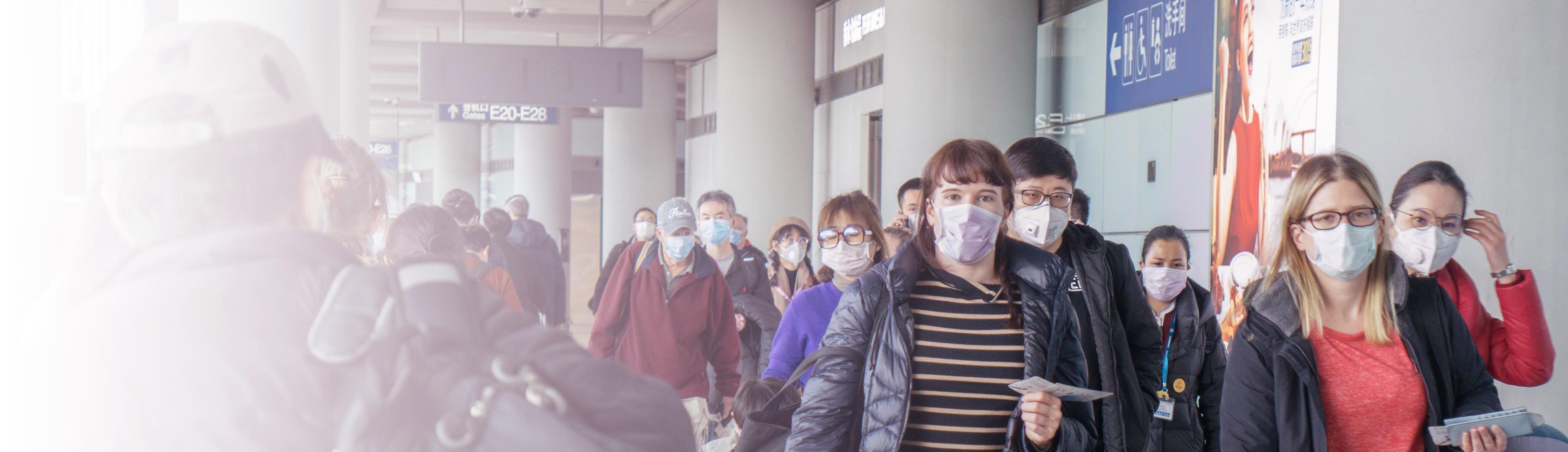People in surgical masks