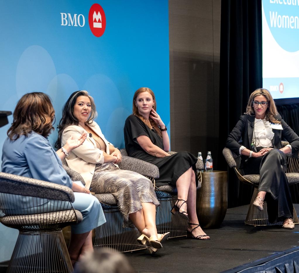 Panelists discuss corporate and personal brand building at the 10th BMO Forum for Executive Women.