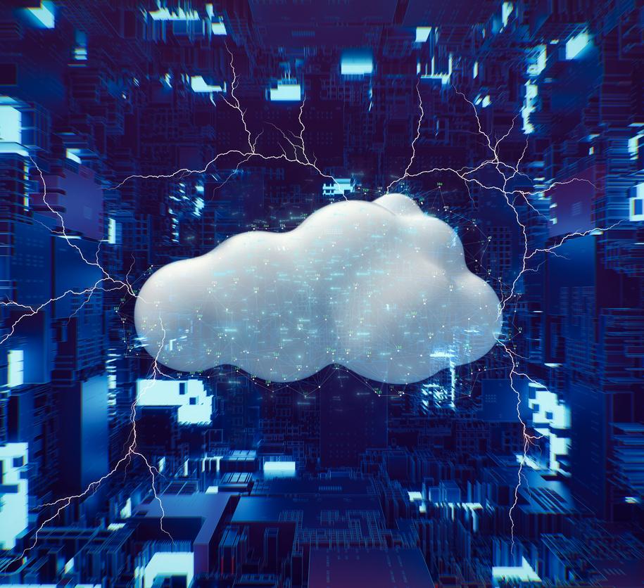 Data with a storm cloud