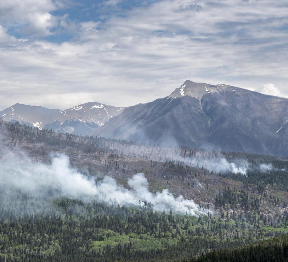 Wildfire burning in Canada