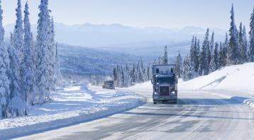 Truck Transportation in winter.
