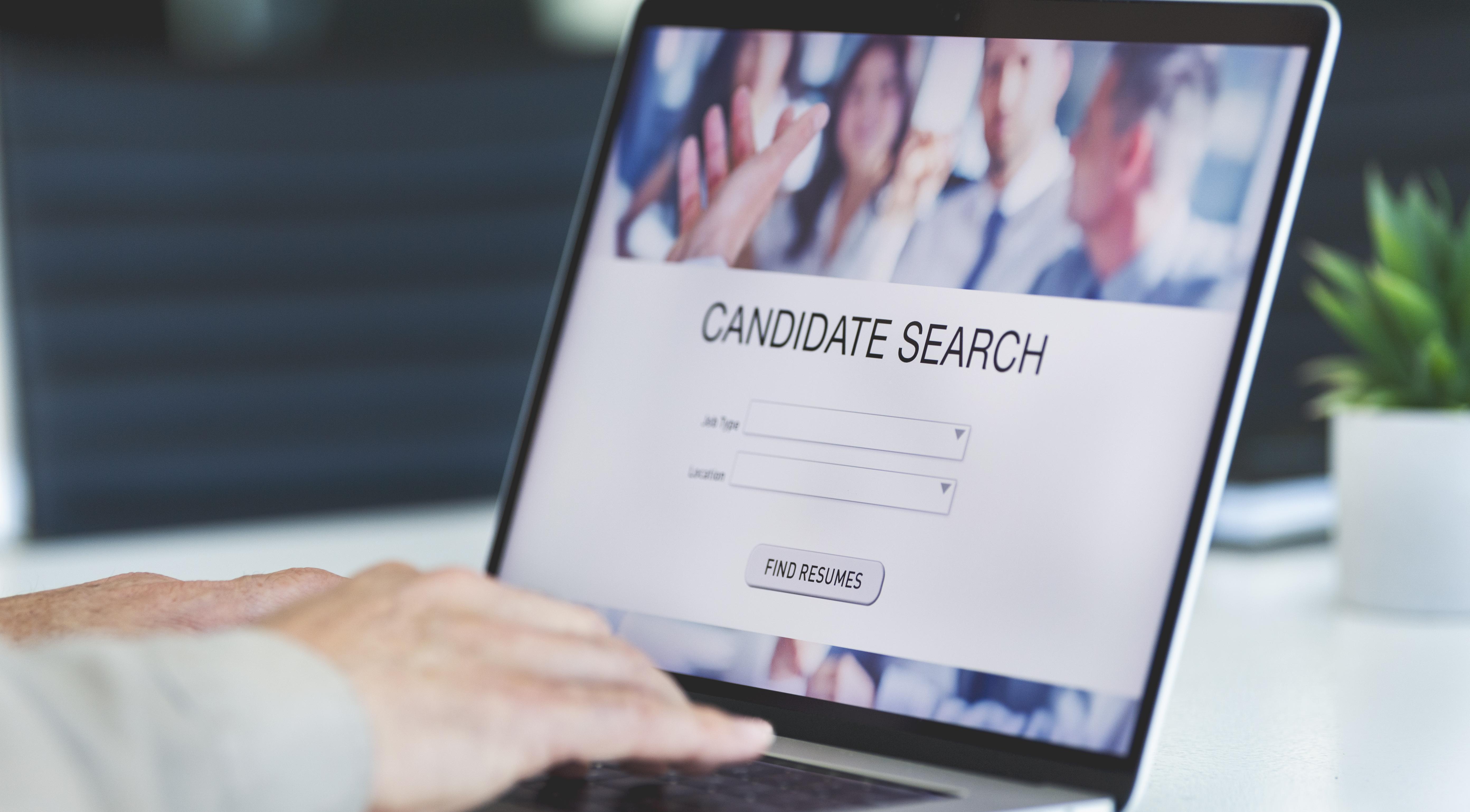 website for candidate search.
