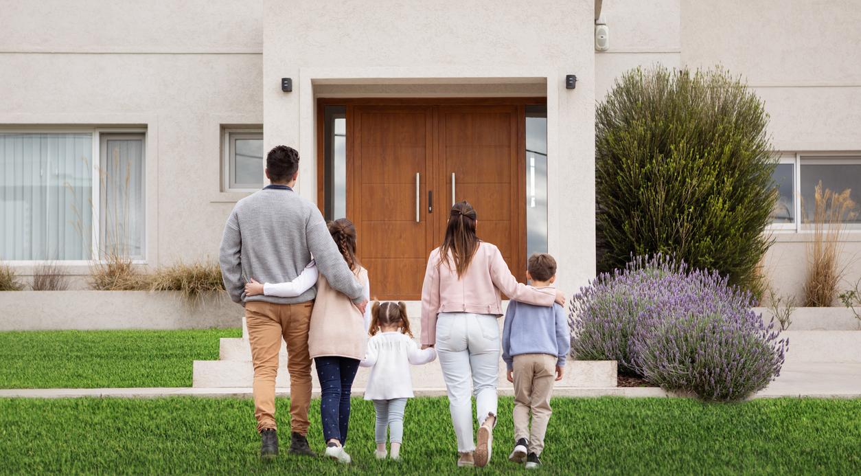 New homeowners excited to walk into their home