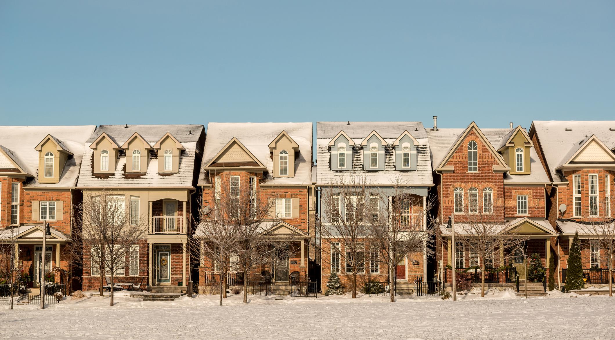 Maisons en rangée à Toronto Canada.