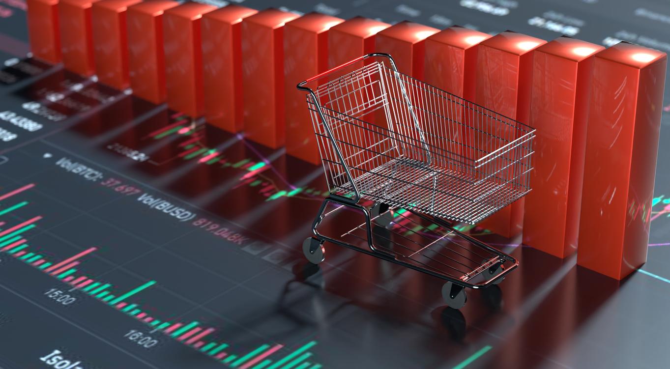 Stock Market, Recession, Shopping Cart