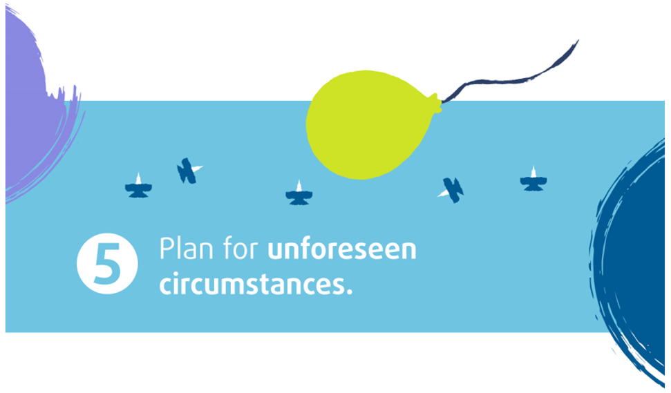 Plan for unforeseen circumstances